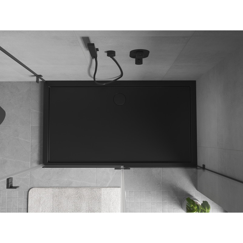 Mexen Flow receveur de douche rectangulaire slim 140 x 100 cm, noir mat - 46R701014