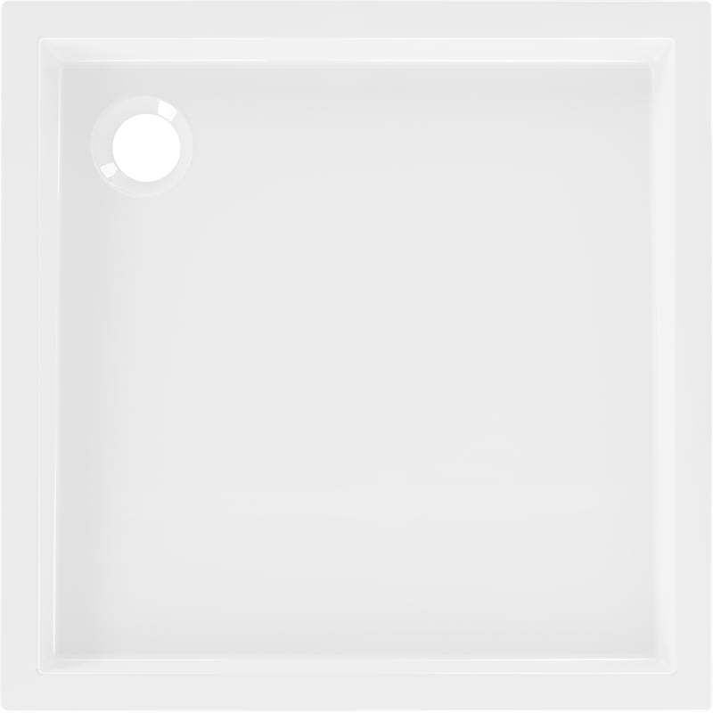 Mexen Flow+ receveur de douche carré 80 x 80 cm, blanc brillant - 46S108080H