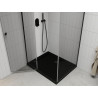Mexen Roma cabine de douche pivotante 100 x 90 cm, transparente, noire + receveur Flat, noir - 854-100-090-70-00-4070B