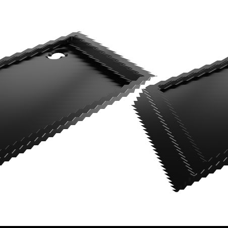 Mexen Flow+ receveur de douche carré 70 x 70 cm, noir mat - 46S707070H