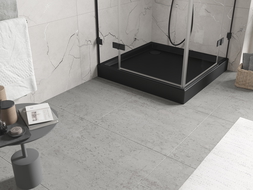 Mexen Flow+ receveur de douche carré 70 x 70 cm, noir mat - 46S707070H