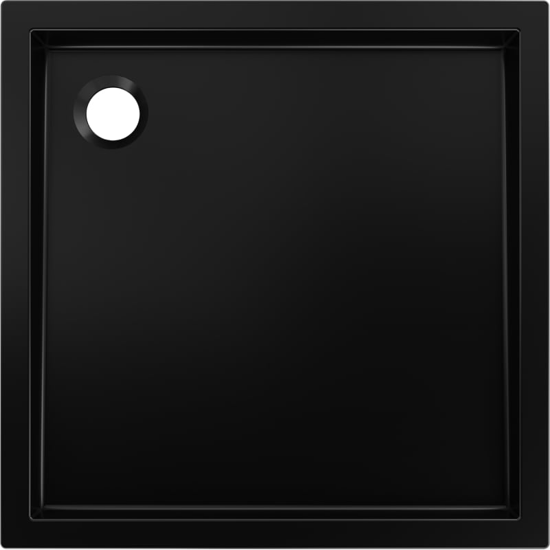 Mexen Flow+ receveur de douche carré 70 x 70 cm, noir mat - 46S707070H