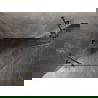 Mexen Lunar cabine de douche pentagonale pivotante gauche 100 x 80 cm, transparent, gun gray brossé - 831-100L-080P-66-00-L