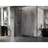 Mexen Lunar cabine de douche pentagonale battante gauche 100 x 90 cm, transparent, gris canon brossé - 831-100L-090P-66-00-L