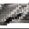 Mexen Lunar L cabine de douche demi-circulaire battante gauche 100 x 90 cm, transparent, or brossé - 833L-100L-090P-55-00
