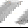 Mexen Lunar L cabine de douche semi-circulaire pivotante 80 x 80 cm, transparent, or rose - 833L-080L-080P-60-00