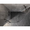 Mexen Lunar cabine de douche pentagonale pivotante gauche 90 x 80 cm, transparente, noire - 831-090L-080P-70-00-L