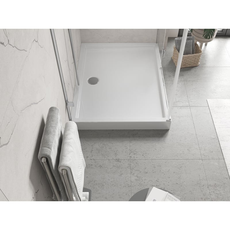 Mexen Flow+ receveur de douche rectangulaire 100 x 90 cm, blanc brillant - 46R109010H