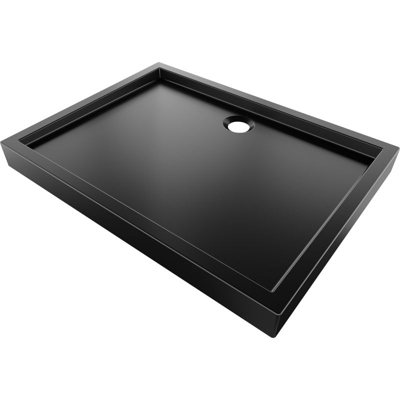 Mexen Flow+ receveur rectangulaire 100 x 70 cm, noir mat - 46R707010H