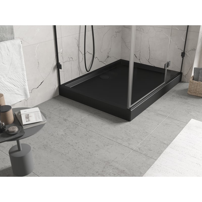 Mexen Flow+ receveur rectangulaire 120 x 90 cm, noir mat - 46R709012H