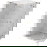 Mexen Lunar L cabine de douche semi-circulaire pivotante gauche 80 x 70 cm, transparent, cuivre brossé - 833L-080L-070P-65-00
