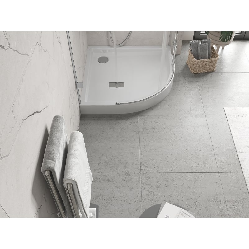 Mexen Flow+ receveur de douche semi-circulaire 80 x 80 cm, blanc brillant - 46Q108080H