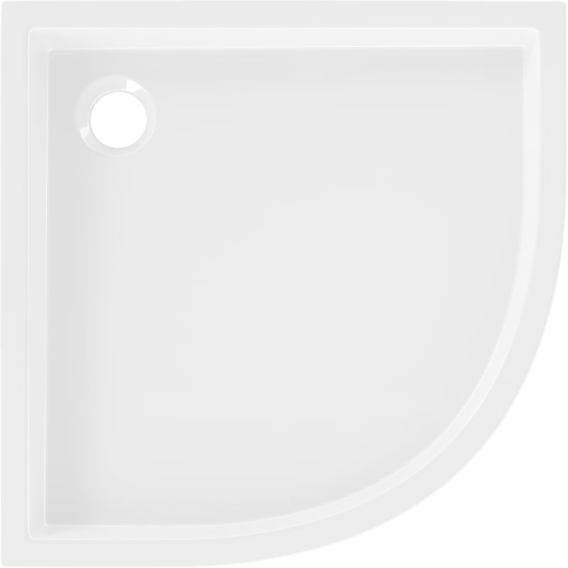 Mexen Flow+ receveur de douche semi-circulaire 80 x 80 cm, blanc brillant - 46Q108080H