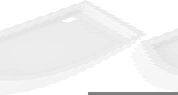 Receveur semi-circulaire Mexen Flow+ 90 x 90 cm, blanc brillant - 46Q109090H