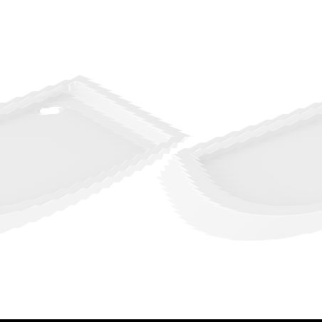 Mexen Flow+ receveur demi-circulaire 100 x 100 cm, blanc brillant - 46Q101010H