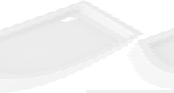 Mexen Flow+ receveur demi-circulaire 100 x 100 cm, blanc brillant - 46Q101010H
