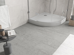 Mexen Flow+ receveur demi-circulaire 100 x 100 cm, blanc brillant - 46Q101010H