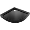 Mexen Flow+ receveur de douche demi-circulaire 80 x 80 cm, noir mat - 46Q708080H
