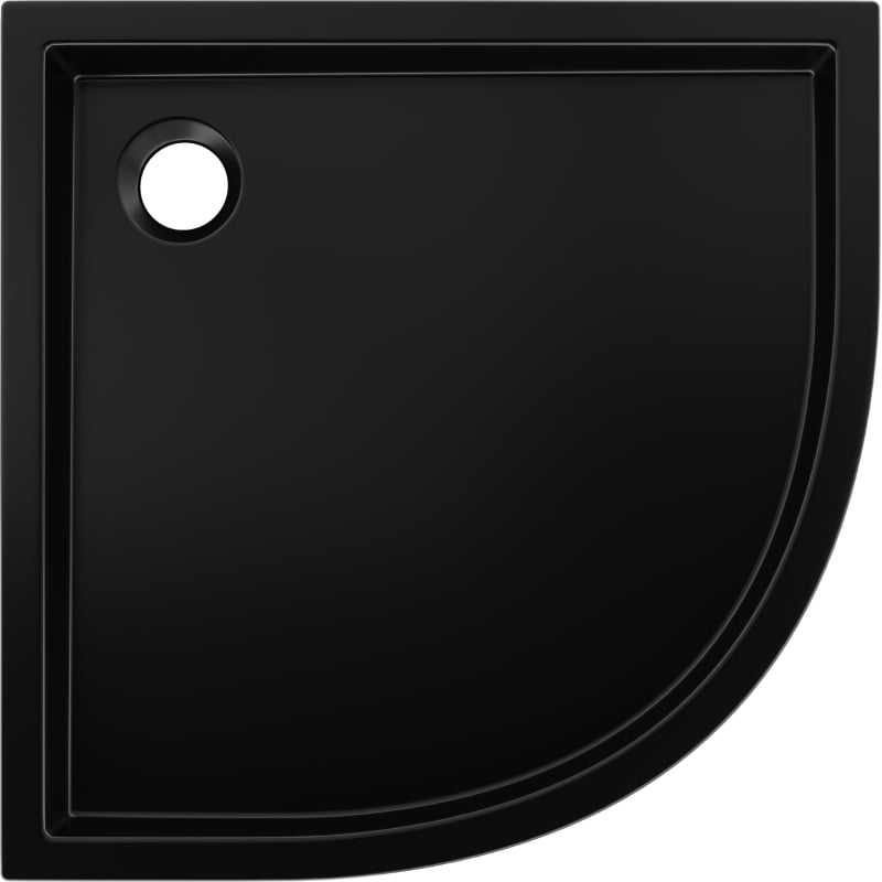 Mexen Flow+ receveur de douche semi-circulaire 90 x 90 cm, noir mat - 46Q709090H