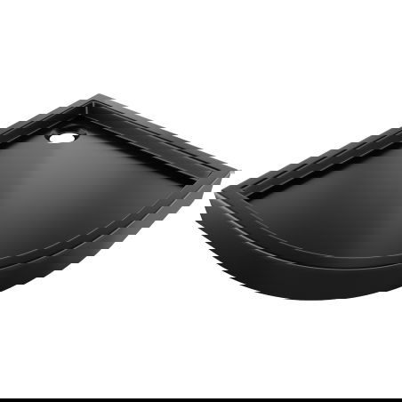 Mexen Flow+ receveur de douche semi-circulaire 100 x 100 cm, noir mat - 46Q701010H