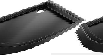 Mexen Flow+ receveur de douche semi-circulaire 100 x 100 cm, noir mat - 46Q701010H
