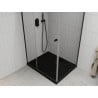 Mexen Roma cabine de douche pivotante 120 x 90 cm, transparente, noire + receveur plat, noir - 854-120-090-70-00-4070B
