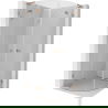 Mexen Lunar L cabine de douche semi-circulaire pivotante 100 x 100 cm, transparent, cuivre brossé - 833L-100L-100P-65-00