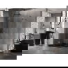Mexen Lunar L cabine de douche semi-circulaire pivotante 80 x 80 cm, transparent, gris canon brossé - 833L-080L-080P-66-00