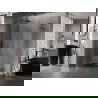 Mexen Lunar L cabine de douche semi-circulaire battante gauche 100 x 80 cm, transparent, gun gray brossé - 833L-100L-080P-66-00