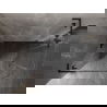 Mexen Lunar L cabine de douche semi-circulaire pivotante gauche 100 x 90 cm, transparent, noire - 833L-100L-090P-70-00