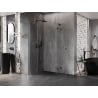 Mexen Lunar L cabine de douche semi-circulaire pivotante 80 x 80 cm, transparent, gun metal - 833L-080L-080P-95-00