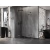 Mexen Lunar L cabine de douche semi-circulaire pivotante 80 x 80 cm, transparent, gun metal - 833L-080L-080P-95-00