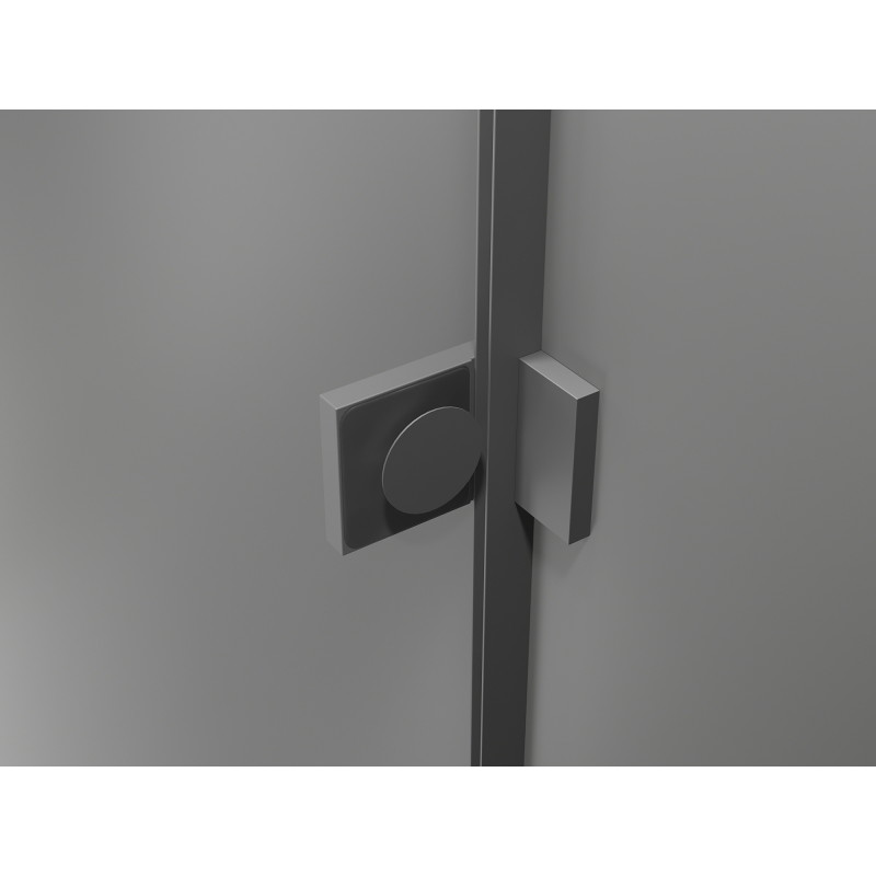Mexen Lunar L cabine de douche semi-circulaire pivotante gauche 100 x 90 cm, transparent, gun metal - 833L-100L-090P-95-00