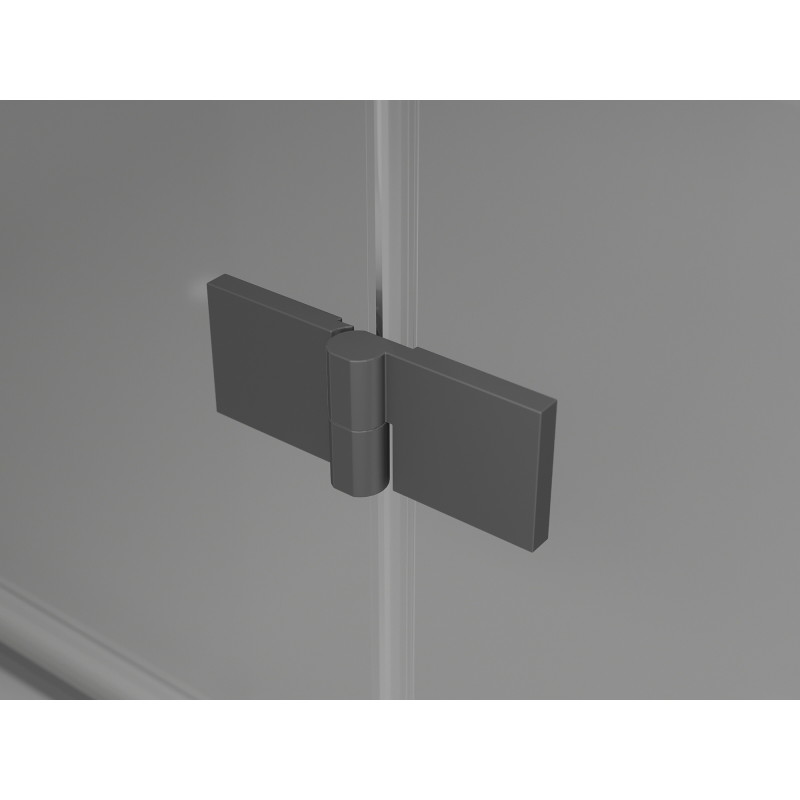 Mexen Lunar L cabine de douche semi-circulaire pivotante gauche 100 x 90 cm, transparent, gun metal - 833L-100L-090P-95-00