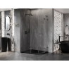 Mexen Lunar L cabine de douche semi-circulaire pivotante gauche 100 x 90 cm, transparent, gun metal - 833L-100L-090P-95-00