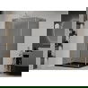 Mexen Roma cabine de douche pivotante 90 x 100 cm, graphite, chrome + receveur Flat, noir - 854-090-100-01-40-4070