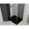Mexen Roma cabine de douche pivotante 90 x 120 cm, graphite, chrome + receveur Flat, noir - 854-090-120-01-40-4070