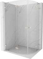 Mexen Lunar L cabine de douche semi-circulaire pivotante gauche 100 x 90 cm, transparent, nickel brossé - 833L-100L-090P-97-00