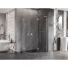 Mexen Lunar L cabine de douche quart de cercle pivotante droite 90 x 80 cm, transparent, chromé - 833L-090P-080L-01-00