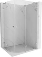 Mexen Lunar L cabine de douche demi-circulaire pivotante droite 100 x 90 cm, transparent, chrome - 833L-100P-090L-01-00