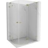 Mexen Lunar L cabine de douche semi-circulaire pivotante droite 80 x 70 cm, transparent, or - 833L-080P-070L-50-00