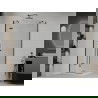 Mexen Roma cabine de douche battante 70 x 70 cm, transparent, noir + receveur plat, blanc - 854-070-070-70-00-4010B