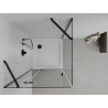 Mexen Roma cabine de douche pivotante 70 x 70 cm, transparente, noire + bac Flat, blanc - 854-070-070-70-00-4010B