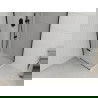 Mexen Roma cabine de douche battante 70 x 70 cm, transparent, noir + receveur plat, blanc - 854-070-070-70-00-4010B