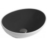 Mexen Elza lavabo sur comptoir 40 x 33 cm, blanc/noir - 21014077