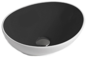 Mexen Elza lavabo sur comptoir 40 x 33 cm, blanc/noir - 21014077
