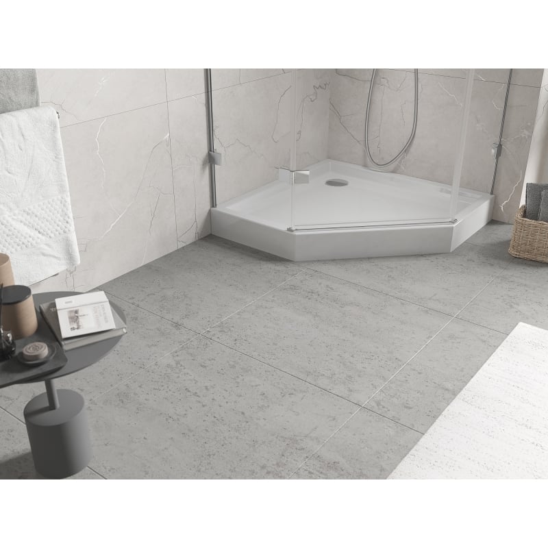 Mexen Flow+ receveur de douche pentagonal 80 x 80 cm, blanc brillant - 46P108080H
