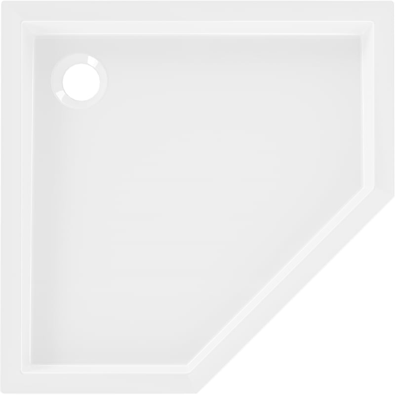 Mexen Flow+ receveur de douche pentagonal 80 x 80 cm, blanc brillant - 46P108080H