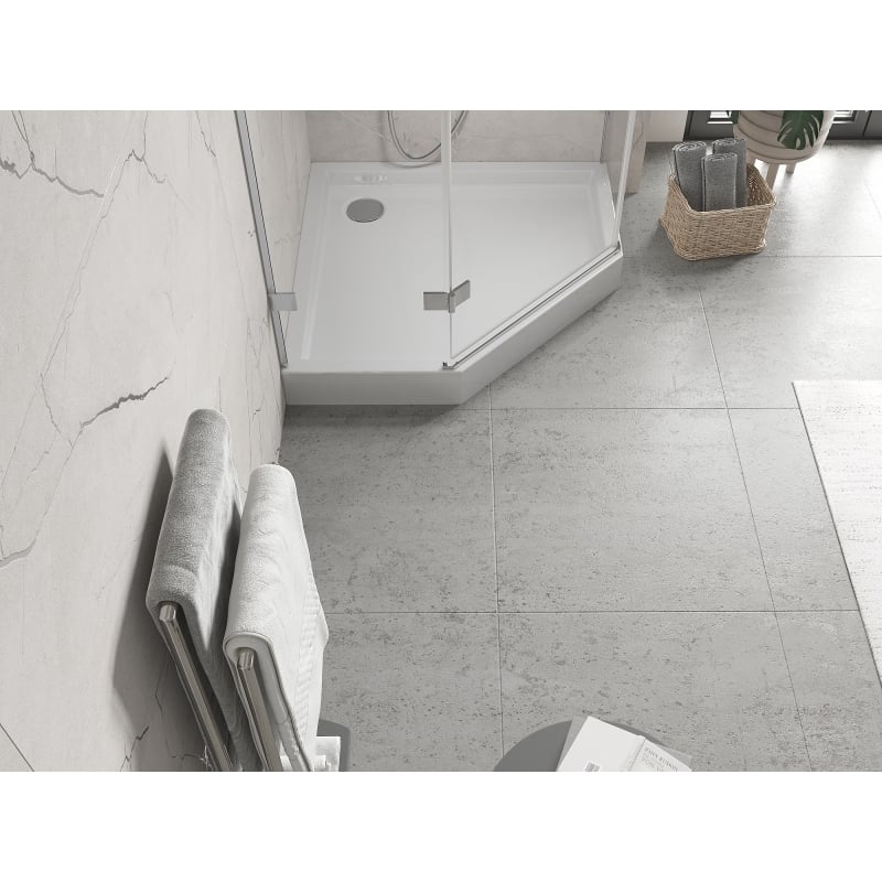 Mexen Flow+ receveur de douche pentagonal 80 x 80 cm, blanc brillant - 46P108080H
