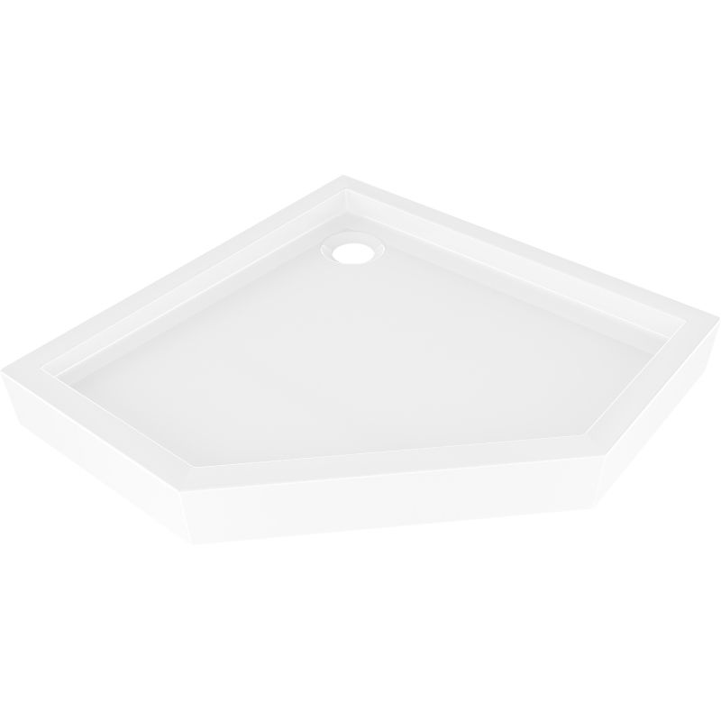 Mexen Flow+ receveur de douche pentagonal 100 x 100 cm, blanc brillant - 46P101010H